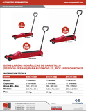 TOTAL TOOLS - JM-5003H - ATH-TT-1037 -  - GATAS PARA AUTOMOVILES -  - GATA DE CARRETILLA LARGA 3 TONELADAS PARA TALLER 1.40 MTS