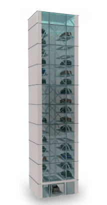 MUTRADE - ATP - ATE-ME-1015 - AUTOMOTRIZ EQUIPO - ELEVADORES - ELEVADORES PARA PARQUEO - SISTEMA DE TORRE PARA PARQUEO 35 ESPACIOS DE 2.200 KILOS