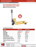 TOTAL INDUSTRIAL - JMHPT-B-2T - CRT-TI-1001 -  - RODAMIENTO -  - PALETIZADORA PARA TARIMAS DE 2 TONELADAS