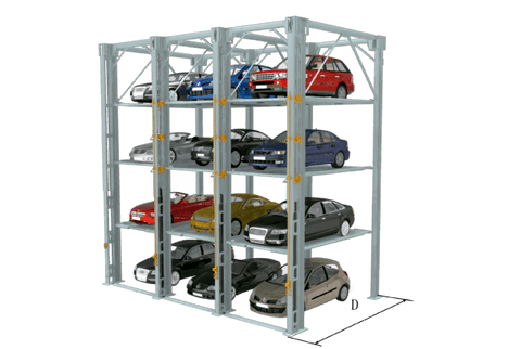 MUTRADE - 3130/3230 - ATE-ME-1013 - AUTOMOTRIZ EQUIPO - ELEVADORES - ELEVADORES PARA PARQUEO - ELEVADOR VERTICAL PARA PARQUEO DE 3 Y 4 ESPACIOS DE 3.000 KILOS