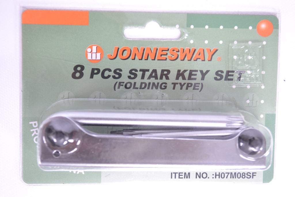 JONNESWAY - H07M08SF - HER-JW-1913 - HERRAMIENTA MANUAL - LLAVES - JUEGOS LLAVES TORX - JUEGO DE LLAVES TORX T9-T40 8 PIEZAS TIPO CUCHILLA