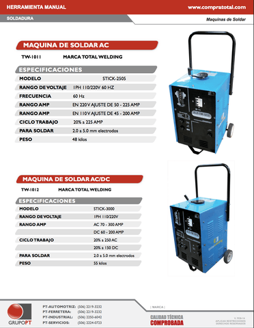 Soldador 60-250a 110/220v ac252