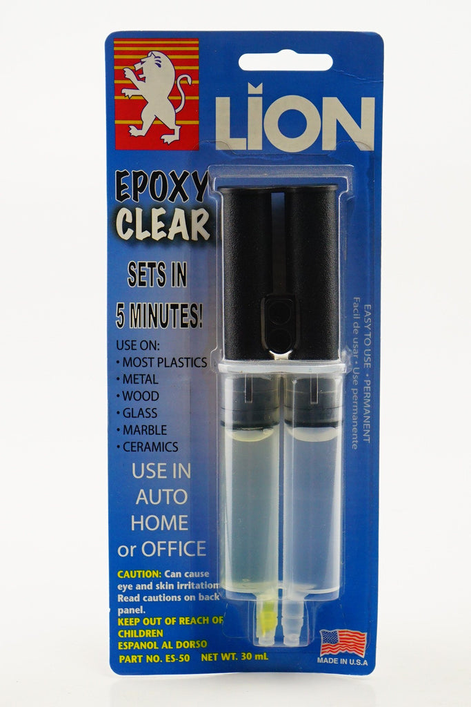 LION - ES-50 - ATC-LN-1062 - AUTOMOTRIZ CONSUMIBLES - ADHESIVOS, PEGAMENTOS Y EPOXICOS, SILICONES - ADHESIVOS EPOXICOS Y TRABADORES - ADHESIVO EPOXICO TRANSPARENTE CON JERINGA