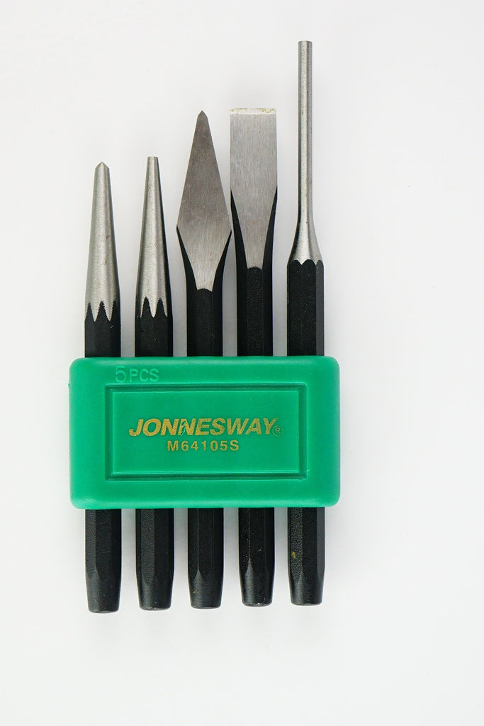 JONNESWAY - M64105S - HER-JW-5101 -  - CENTROPUNTOS, CINCELES, CORTAFRIOS, BOTADORES -  - JUEGO DE CINCELES Y PUNZONES 5 PIEZAS