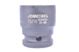 JONNESWAY - S03A4226 - HER-JW-2581 -  - CUBOS Y ACCESORIOS -  - CUBO IMPACTO CORTO ESPIGA 1/2" - 3/8" X 38 MM - 3/8" X 38 MM