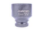 JONNESWAY - S03A4232 - HER-JW-2562 -  - CUBOS Y ACCESORIOS -  - CUBO IMPACTO CORTO ESPIGA 1/2" 6 PUNTOS - 10 MM X 38 MM - 10 MM X 38 MM