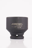 JONNESWAY - S03A6251 - HER-JW-2772 -  - CUBOS Y ACCESORIOS -  - CUBO IMPACTO CORTO ESPIGA 3_4 6PTS - 17 MM X 50 MM - 17 MM X 50 MM