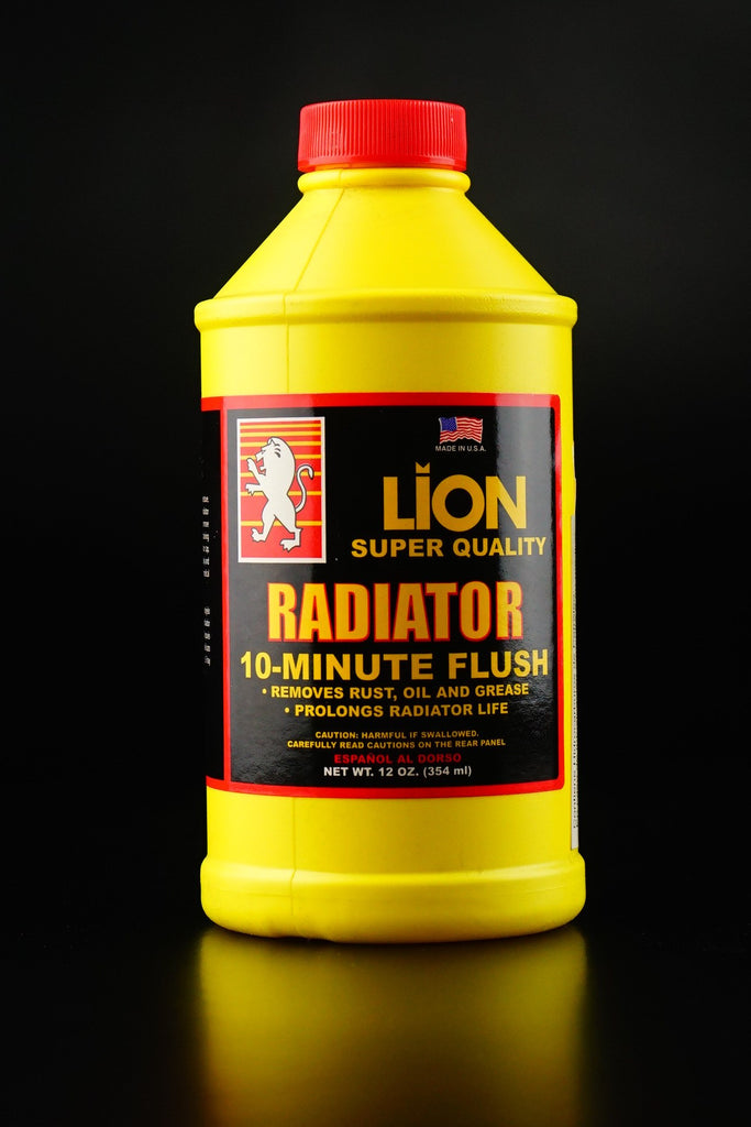 LION - RF-122 - ATC-LN-1020 - AUTOMOTRIZ CONSUMIBLES - ADITIVOS - ANTICORROSIVOS Y ENJUAGUES PARA RADIADORES - ENJUAGUE DE RADIADOR 10 MINUTOS 12 OZ