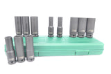 JONNESWAY - S03AD4111S - HER-JW-2970 -  - CUBOS Y ACCESORIOS -  - JUEGO DE CUBOS ESPIGA 1/2" IMPACTO MILIMETRICO LARGOS