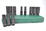 JONNESWAY - S03AD4111S - HER-JW-2970 -  - CUBOS Y ACCESORIOS -  - JUEGO DE CUBOS ESPIGA 1/2" IMPACTO MILIMETRICO LARGOS