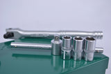 JONNESWAY - S04H2118S - HER-JW-2950 -  - CUBOS Y ACCESORIOS -  - JUEGO DE CUBOS ESPIGA 1/4" 6 PUNTOS MILIMETRICO 18 PIEZAS CAJA METALICA