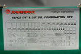 JONNESWAY - S04H52345S - HER-JW-2948 -  - CUBOS Y ACCESORIOS -  - JUEGO DE CUBOS ESPIGA 1/4" Y ESPIGA 3/8" 45 PIEZAS