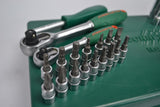 JONNESWAY - S0443157SP - HER-JW-2952 -  - CUBOS Y ACCESORIOS -  - JUEGO DE CUBOS ESPIGA 1/4" Y ESPIGA 3/8" 6 PUNTOS MILIMETRICO 57 PIEZAS CAJA METALICA