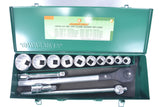 JONNESWAY - S04H6415S - HER-JW-2978 -  - CUBOS Y ACCESORIOS -  - JUEGO DE CUBOS ESPIGA 3/4" PULGADAS 10 PIEZAS