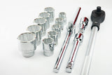 JONNESWAY - S04H6415S - HER-JW-2978 -  - CUBOS Y ACCESORIOS -  - JUEGO DE CUBOS ESPIGA 3/4" PULGADAS 10 PIEZAS
