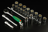 JONNESWAY - S68H3126S - HER-JW-5494 -  - CUBOS Y ACCESORIOS -  - JUEGO DE CUBOS ESPIGA 3/8" 12 PUNTOS 26 PIEZAS