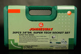 JONNESWAY - S68H3126S - HER-JW-5494 -  - CUBOS Y ACCESORIOS -  - JUEGO DE CUBOS ESPIGA 3/8" 12 PUNTOS 26 PIEZAS