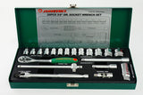 JONNESWAY - S04H3120S - HER-JW-2947 -  - CUBOS Y ACCESORIOS -  - JUEGO DE CUBOS ESPIGA 3/8" 6-23 MM 20 PIEZAS