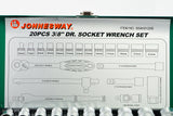 JONNESWAY - S04H3120S - HER-JW-2947 -  - CUBOS Y ACCESORIOS -  - JUEGO DE CUBOS ESPIGA 3/8" 6-23 MM 20 PIEZAS