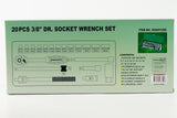 JONNESWAY - S04H3120S - HER-JW-2947 -  - CUBOS Y ACCESORIOS -  - JUEGO DE CUBOS ESPIGA 3/8" 6-23 MM 20 PIEZAS