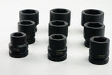 JONNESWAY - S03A8209S - HER-JW-2986 -  - CUBOS Y ACCESORIOS -  - JUEGO DE CUBOS IMPACTO ESPIGA 1" PULGADAS 9 PIEZAS