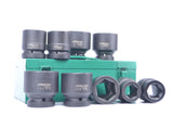 JONNESWAY - S03A8209S - HER-JW-2986 -  - CUBOS Y ACCESORIOS -  - JUEGO DE CUBOS IMPACTO ESPIGA 1" PULGADAS 9 PIEZAS