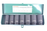 JONNESWAY - S03AD6107S - HER-JW-2981 -  - CUBOS Y ACCESORIOS -  - JUEGO DE CUBOS IMPACTO LARGO ESPIGA 3/4" 6 PUNTOS 26-38 MM 7 PIEZAS