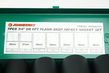 JONNESWAY - S03AD6107S - HER-JW-2981 -  - CUBOS Y ACCESORIOS -  - JUEGO DE CUBOS IMPACTO LARGO ESPIGA 3/4" 6 PUNTOS 26-38 MM 7 PIEZAS