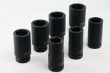 JONNESWAY - S03AD6107S - HER-JW-2981 -  - CUBOS Y ACCESORIOS -  - JUEGO DE CUBOS IMPACTO LARGO ESPIGA 3/4" 6 PUNTOS 26-38 MM 7 PIEZAS