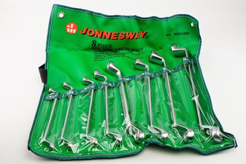 JONNESWAY - W23108S - HER-JW-1905 - HERRAMIENTA MANUAL - LLAVES - JUEGOS LLAVES CORONAS - JUEGO DE LLAVES ACODADAS CORONA CROMO-VANADIO 6X7 MM - 20X22 MM SIN FUNDA 8 PIEZAS