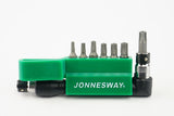 JONNESWAY - S08H2ST8S - HER-JW-2108 -  - DESATORNILLADORES -  - JUEGO DE PUNTAS TORX CON RATCHET T10 A T40