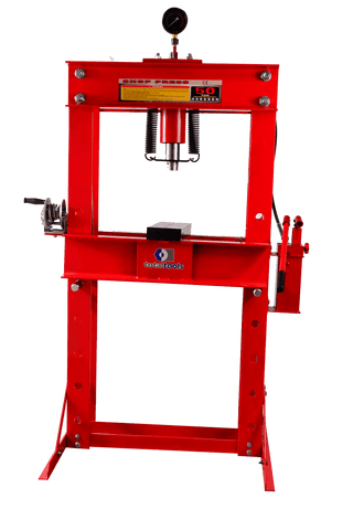 TOTAL TOOLS - JMSP-9150A - ATH-TT-1013 - HIDRAULICA - PRENSAS - PRENSAS HIDRAULICAS - PRENSA HIDRAULICA DE PIE 50 TONELADAS CON PISTON MANOMETRO BOMBA MANUAL