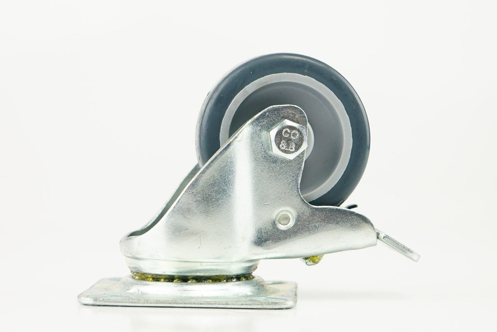 TENTE - 1475 PAO 050 P40 - CRT-TN-1013 - CARGA Y RODAMIENTO - RUEDAS - RUEDAS PARA MOBILIARIO- SOPORTE METALICO - RUEDA DE POLIURETANO GRIS BLANDO CON PLACA GIRATORIA Y FRENO - 50 MM, 40 KG, 70 MM, 60 X 60 MM - 50 MM, 40 KG, 70 MM, 60 X 60 MM